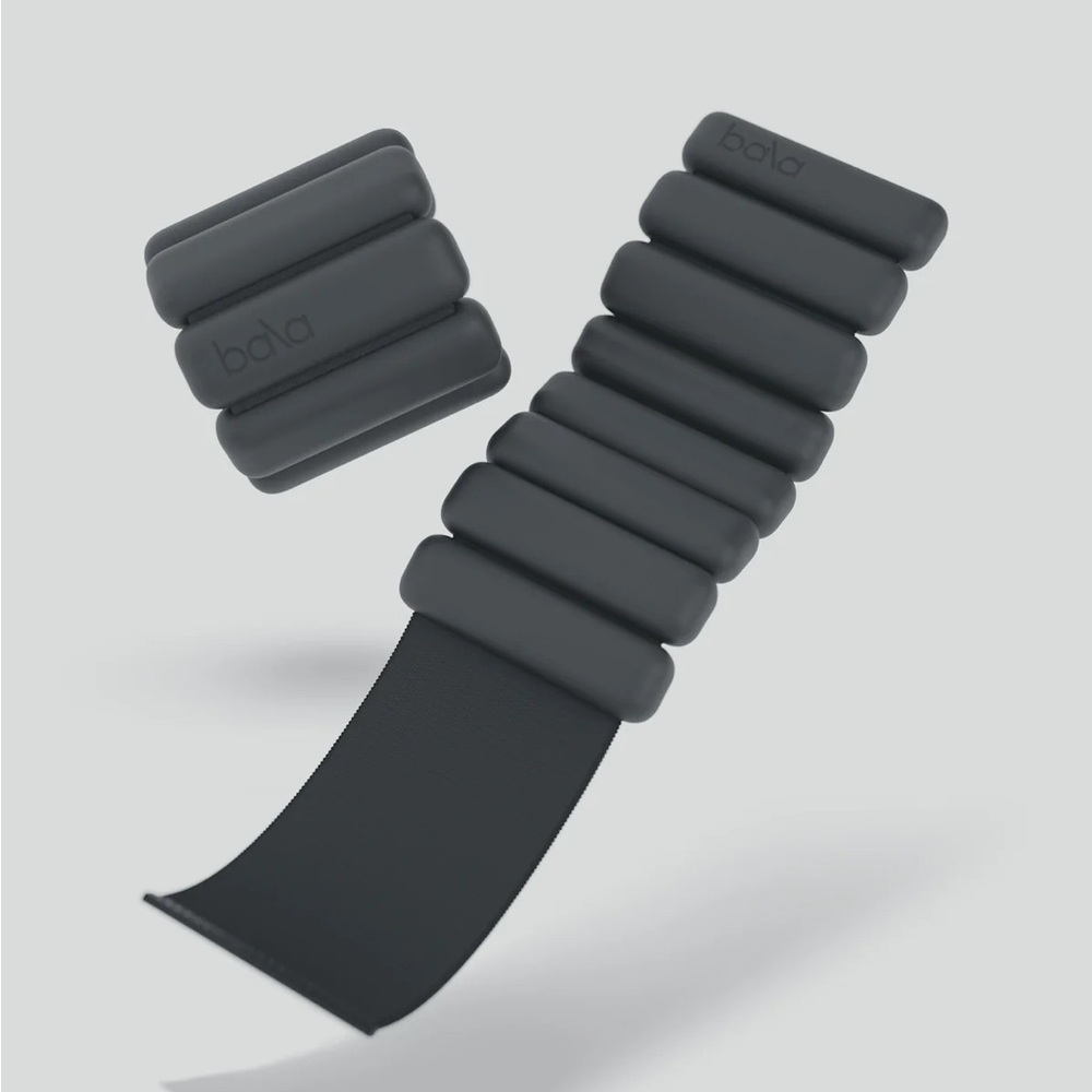 NEW BALA Fitness Bangles Charcoal 1 LB Wrist Weights Ankle Pilates Glutes Viral